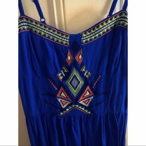 Flying Tomato Blue Cotton Maxi Dress